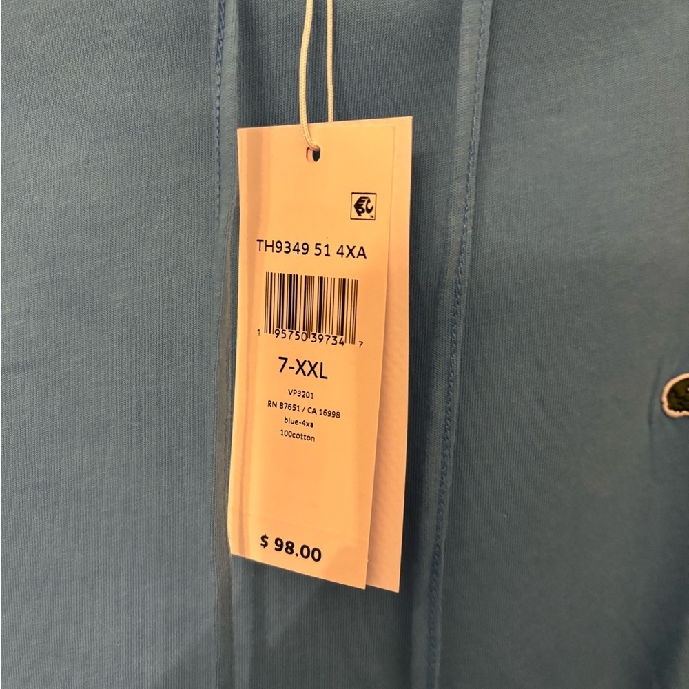 NWT ✨ Lacoste men’s slate blue Pullover Hoodie with Crocodile Logo-7/xxl - Picture 8 of 8